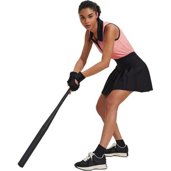 Womens Sleeveless Golf Polo Shirt Quick Dry Zip Tank Top Athletic Sports Tee - Picture 6 of 7